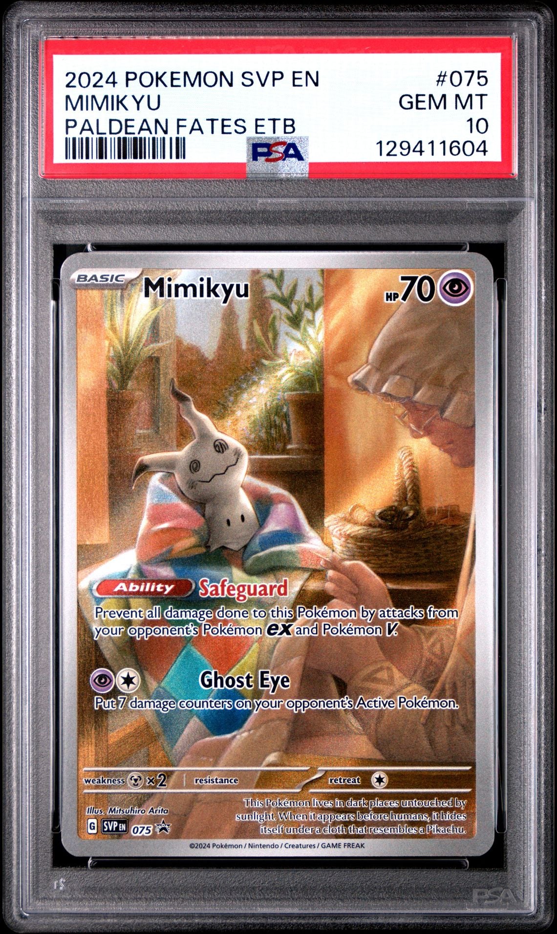 #075 MIMIKYU PSA 10